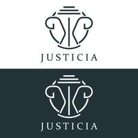 Justice loi logo modèle vecteur illustration