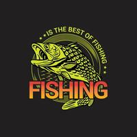 pêche typographie T-shirt vecteur conception