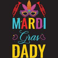 mardi gras papa T-shirt conception vecteur