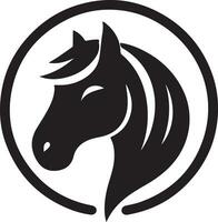 cheval logo vecteur art illustration, cheval visage logo