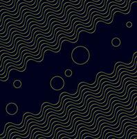 vecteur abstrait géométrique illustration dans le forme de ondulé lignes et cercles sur une bleu Contexte