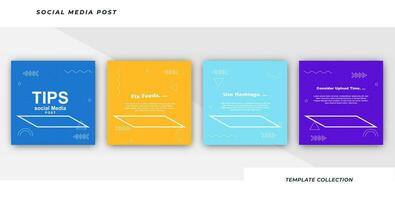 conseils social médias Didacticiel, conseils, Publier bannière disposition modèle Contexte conception élément. pro vecteur