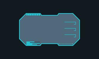 futuriste interface ui éléments. holographique hud utilisateur interface éléments, haute technologie bars et cadres. hud interface Icônes vecteur illustration ensemble. cercle et rectangulaire forme les frontières