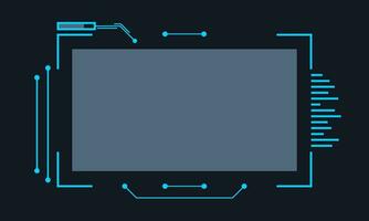 futuriste interface ui éléments. holographique hud utilisateur interface éléments, haute technologie bars et cadres. hud interface Icônes vecteur illustration ensemble. cercle et rectangulaire forme les frontières