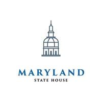 Maryland Etat maison icône logo conception modèle vecteur