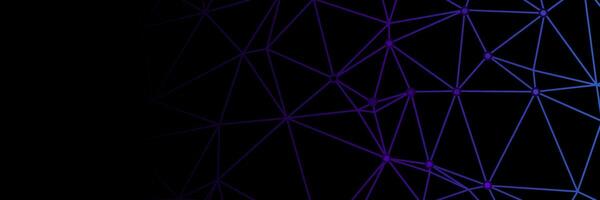 abstrait violet coloré Triangles avec connecté points sur foncé Contexte vecteur
