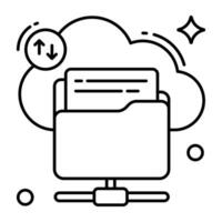 une conception d'icône de dossiers cloud vecteur