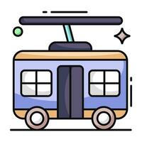 une prime conception icône de chariot autobus vecteur