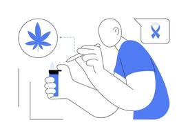 marijuana pour cancer les patients abstrait concept vecteur illustration.