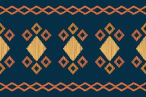 ethnique ikat en tissu modèle géométrique style.africain ikat broderie ethnique Oriental modèle bleu Contexte. résumé, vecteur, illustration.texture, vêtements, cadre, décoration, motif. vecteur