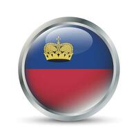 Liechtenstein drapeau 3d badge illustration vecteur