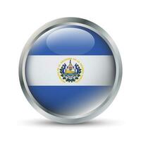 el Salvador drapeau 3d badge illustration vecteur