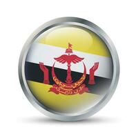 brunei drapeau 3d badge illustration vecteur