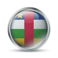 central africain république drapeau 3d badge illustration vecteur