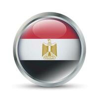 Egypte drapeau 3d badge illustration vecteur