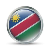 Namibie drapeau 3d badge illustration vecteur