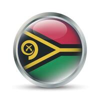 Vanuatu drapeau 3d badge illustration vecteur