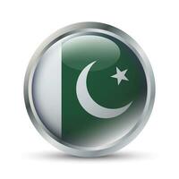 Pakistan drapeau 3d badge illustration vecteur