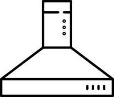 plaque cheminée contour vecteur illustration icône
