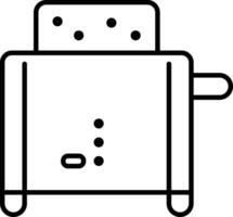 grille-pain contour vecteur illustration icône