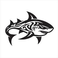 requin tribal logo icône conception illustration vecteur