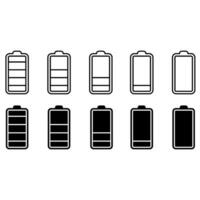 vecteur d'icône de charge de batterie. symbole d'illustration de la batterie de l'indicateur. logo de l'accumulateur.