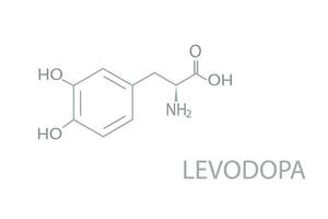 lévodopa moléculaire squelettique chimique formule vecteur