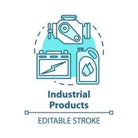 icône de concept de produits industriels vecteur