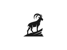 chèvre logo vecteur icône illustration, ibex logo modèle