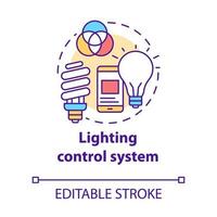 icône de concept de système de contrôle d'éclairage vecteur