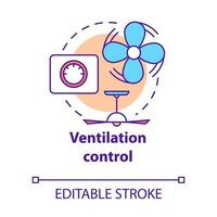 icône de concept de contrôle de ventilation vecteur