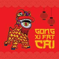 vecteur illustration gong xi graisse cai fête