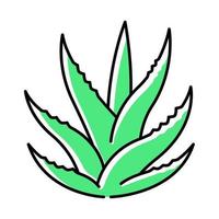 icône de couleur verte succulente vecteur