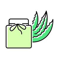 icône de couleur verte de cire organique vecteur