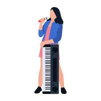 concepts de chanteuse vecteur