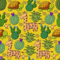 illustration vectorielle mignon. cactus, aloès, succulentes. éléments naturels décoratifs vecteur