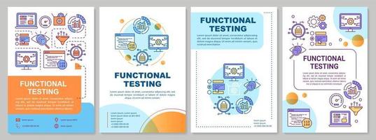 modèle de brochure de test fonctionnel vecteur