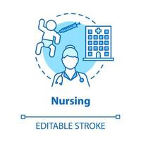 icône de concept de soins infirmiers vecteur