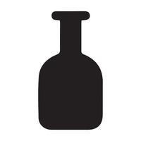laboratoire bouteille icône. plat style noir sur blanc Contexte. vecteur