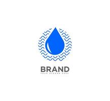 l'eau technologie logo vecteur modèle