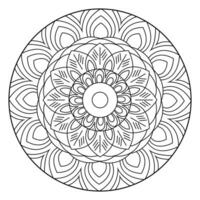 mandala coloration pages - facile mandala coloration page - Facile mandala coloration page - coloration page vecteur