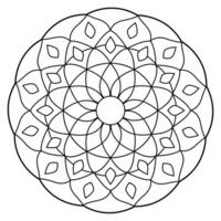 mandala coloration pages - facile mandala coloration page - Facile mandala coloration page - coloration page vecteur