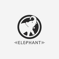 modèle de conception d'illustrateur de vecteur de logo d'éléphant