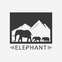 modèle de conception d'illustrateur de vecteur de logo d'éléphant