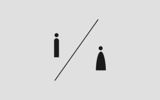 minimaliste et Facile icône toilette le sexe logo vecteur