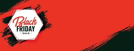 abstrait noir Vendredi rouge grunge bannière conception vecteur