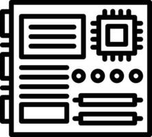 icône de vecteur de carte mère