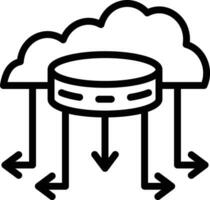 nuage Distribution vecteur icône vecteur icône