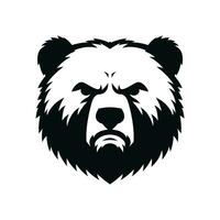 féroce ours logo silhouette en colère mascotte dans vecteur tatouage illustration