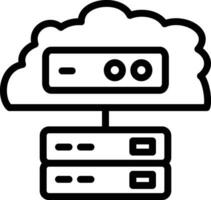 icône de vecteur de stockage en nuage